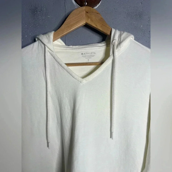 Athleta Sundown Alliance Pullover Hooded Sweatshirt Ivory Size Small - Picture 6 of 8